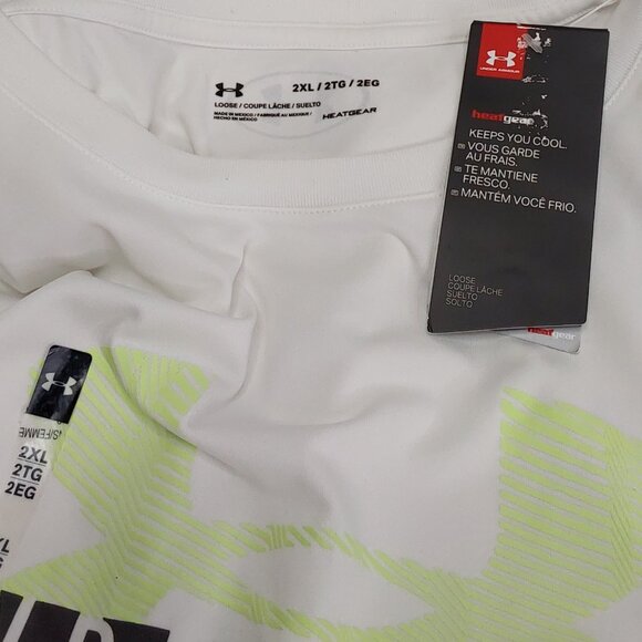 UNDER ARMOUR 'HEATGEAR' LOOSE FIT REFLECTIVE BACK GRAPHIC TEE - Picture 8 of 16